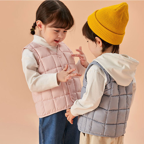 Autumn and Winter Comfortable and Versatile Vests for Boys and Girls, Children and Babies, Innerwear Lightweight Cardigan, Winter 2304