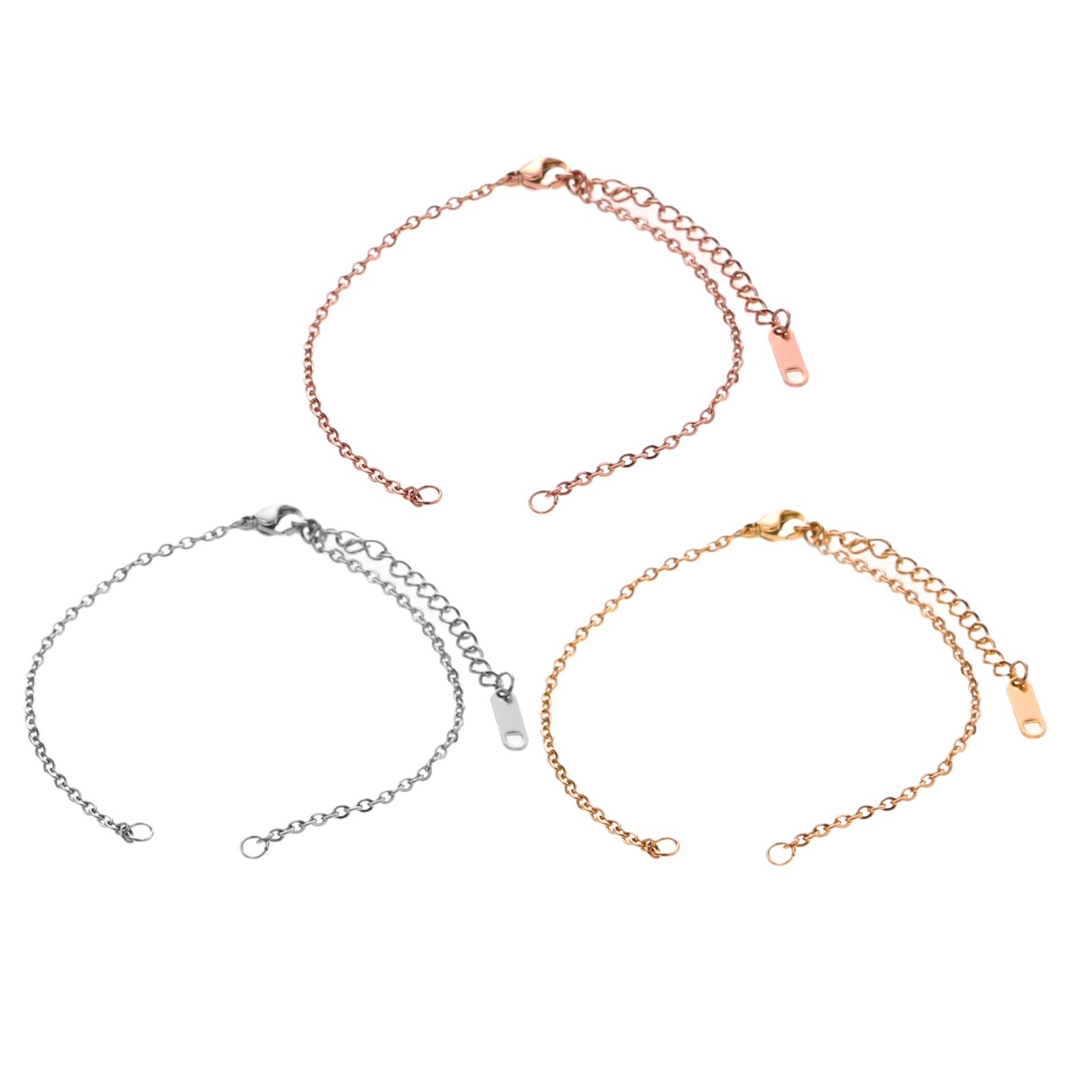 Cadena de acero inoxidable personalizada acero titanio cualquier tamaño personalizado DIY collar pulsera fijación cubana O-chain cuchilla fijación