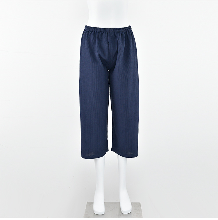 muji棉華夫格睡衣短袖套裝無印良品家居服_26.jpg