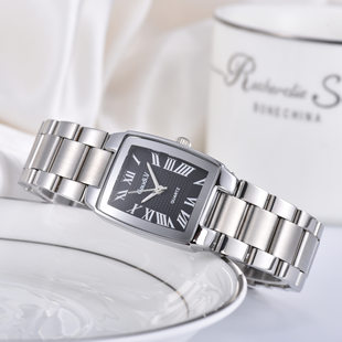 Gaudi.V Fashion Women's Quartz Watch Stainless Steel Strap Roman Scale Waterproof Watch Butterfly Buckle