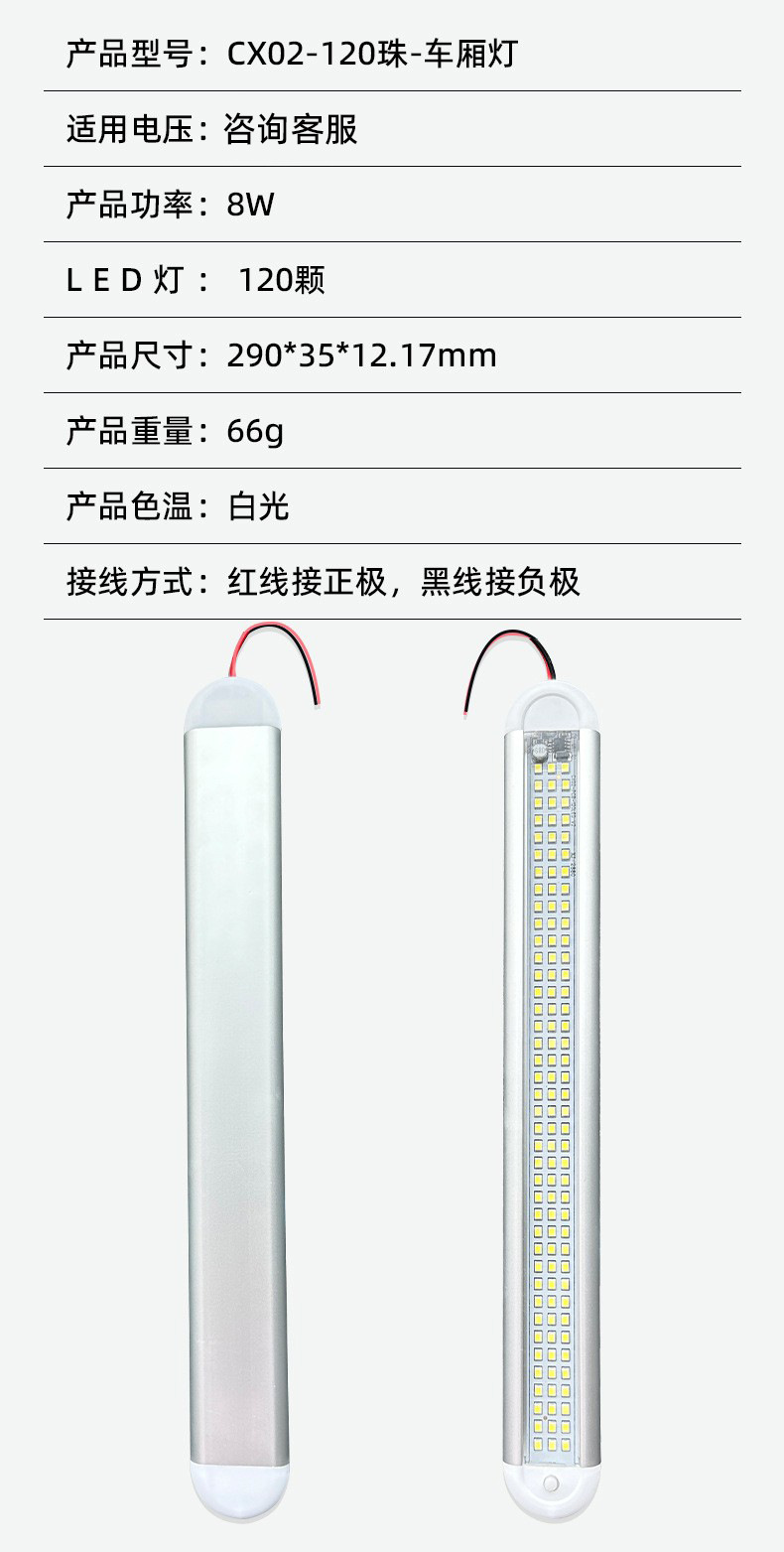 Source Factory Two-Color Rv Lights Suitable for Rvled Roof Lights, Interior Lighting, Reading Lights, Truck Compartment Lights