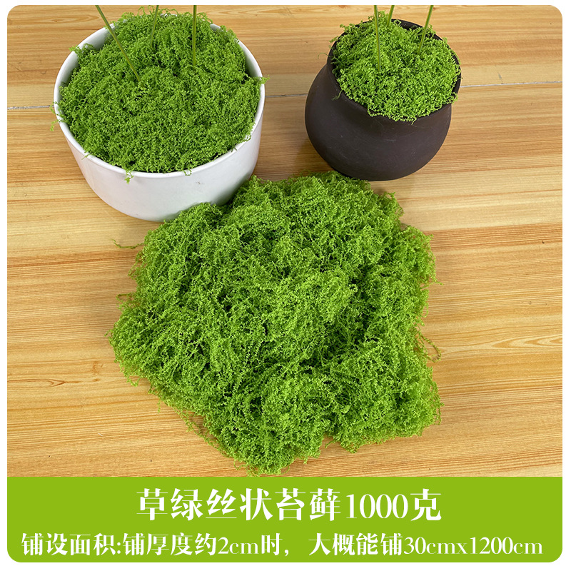 Simulación de césped de seda de musgo, paisaje de musgo biónico, plantas verdes, bonsai, pavimento de paisajismo, decoración de musgo falso, césped falso