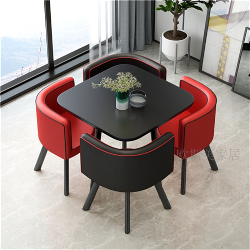 레드 블랙 블랙 레드 가죽 의자