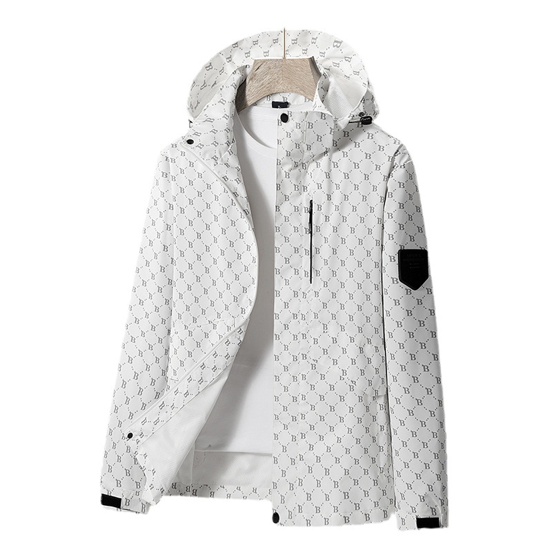2023 Spring and Autumn New Hooded Jacket Men's Detachable Hat Waterproof Windproof Charge Coat Youth Outwear Top_voghion.com