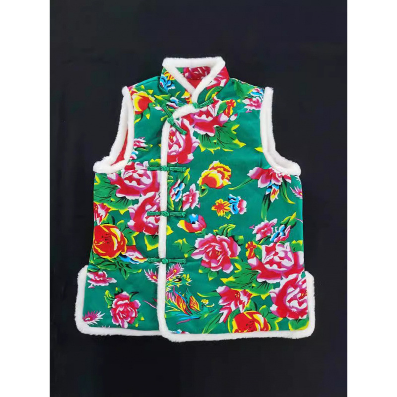 新中式唐装马甲立领国风坎肩时尚文艺复古斜襟男女同款棉背心多色