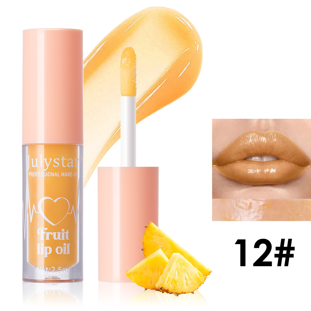 Julystar Fruit-Flavored Mirror Lip Gloss Moisturizing and Hydrating Ten-Color Set Water Gloss Lip Gloss Lipstick Wholesale undefined