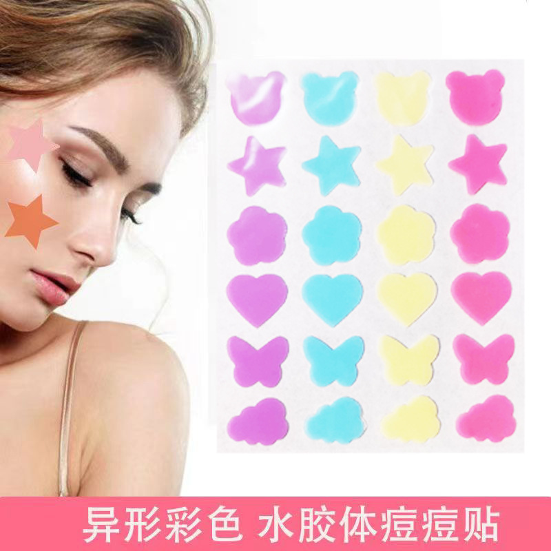 El acné parche hecho a mano estéril tridimensional acné eliminación de dibujos animados de color estrella acné marca parche cicatriz que cubre estudiante artificial 36 tabletas transfronterizas