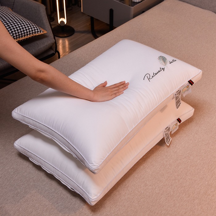 5-Star Hotel Quality Non-Sagging Non-Molding 100% Cotton Pillow Core Neck Support Single/Double Household Dormitory Men/Women Soft Pillow
