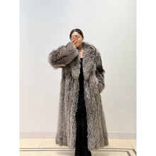 2025秋冬新品女进口狐狸毛长款皮草外套奢华气质名媛高贵真皮轻奢