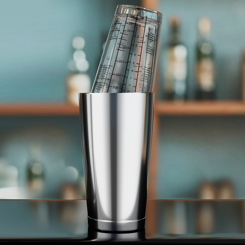 304 Stainless Steel Hall Cup set American Winery Shaker cóctel Shaker Winery Cross - Border Glass Shaker image 7