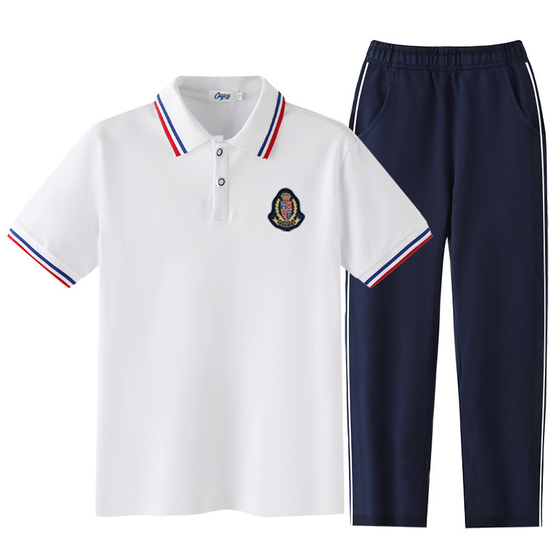 学生服スーツ、高校生クラス制服、カレッジスタイル中学生純綿半袖卒業式ユニフォーム、運動会パフォーマンスユニフォーム638|undefined