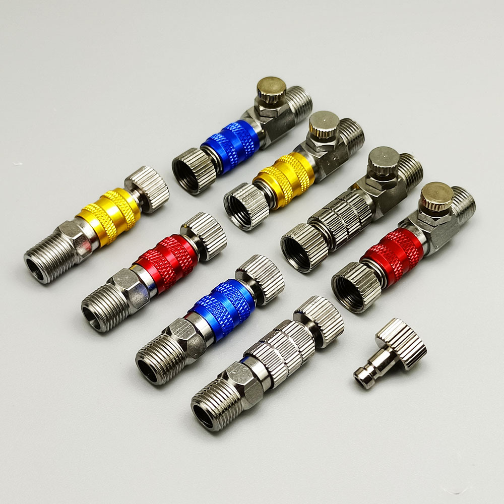 Modelo de la bomba de aire de color aerosol pluma tubo Accesorios Neumáticos conector rápido conector de Autobloqueo con ajuste de volumen de aire