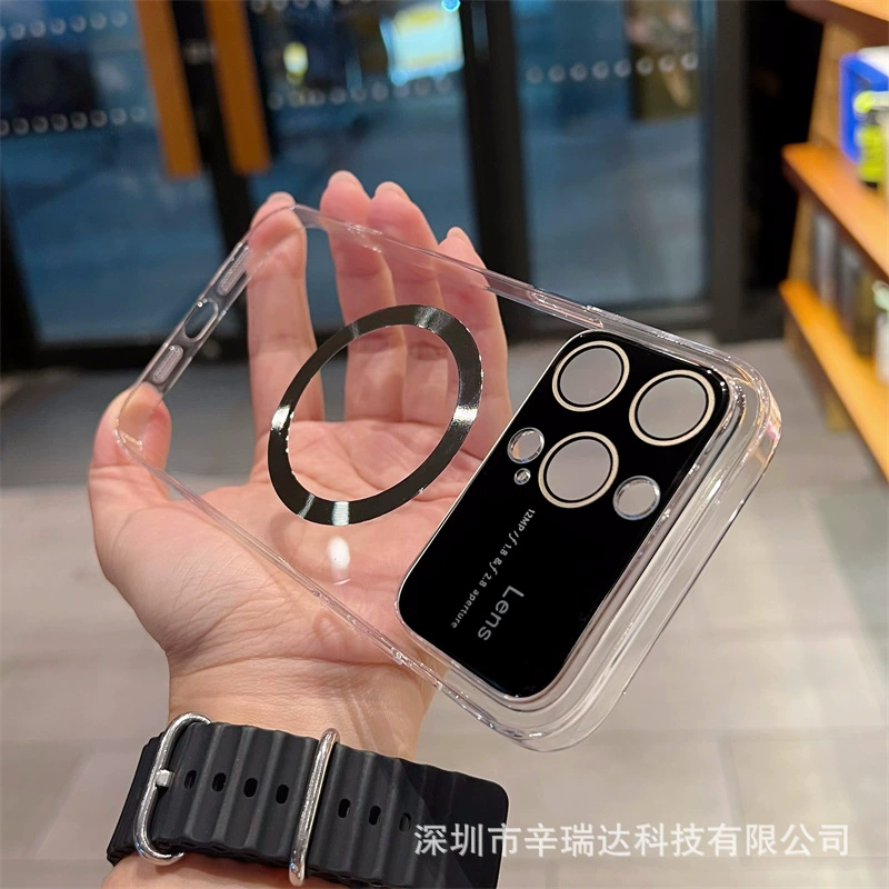 Чехол для телефона (Apple) совместим с iPhone 14 — магнитная беспроводная зарядка, защита камеры