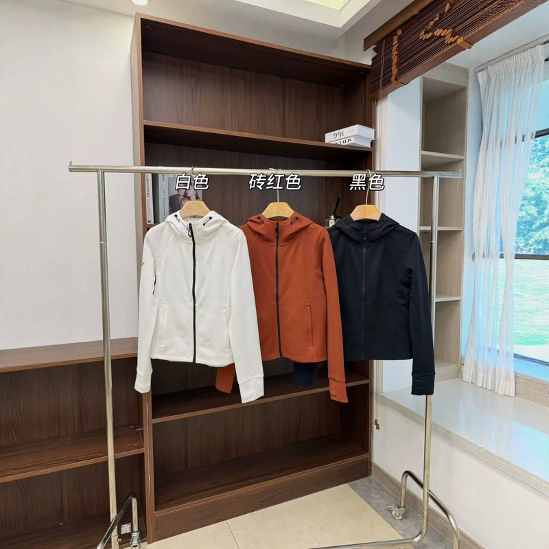 0804-3 Women's Waffle Knit Hooded Jacket Honeycomb texture, dry and delicate, wrinkle-resistant, versatile