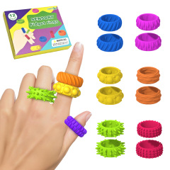 クロスボーダー新品Fidget Toys子供用シリコン感覚リングシリコンストレス解消おもちゃ感覚リング