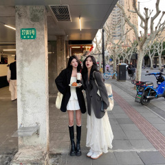 2025灰色西装外套女宽松慵懒风松弛感小众秋季新款垫肩西服潮流款