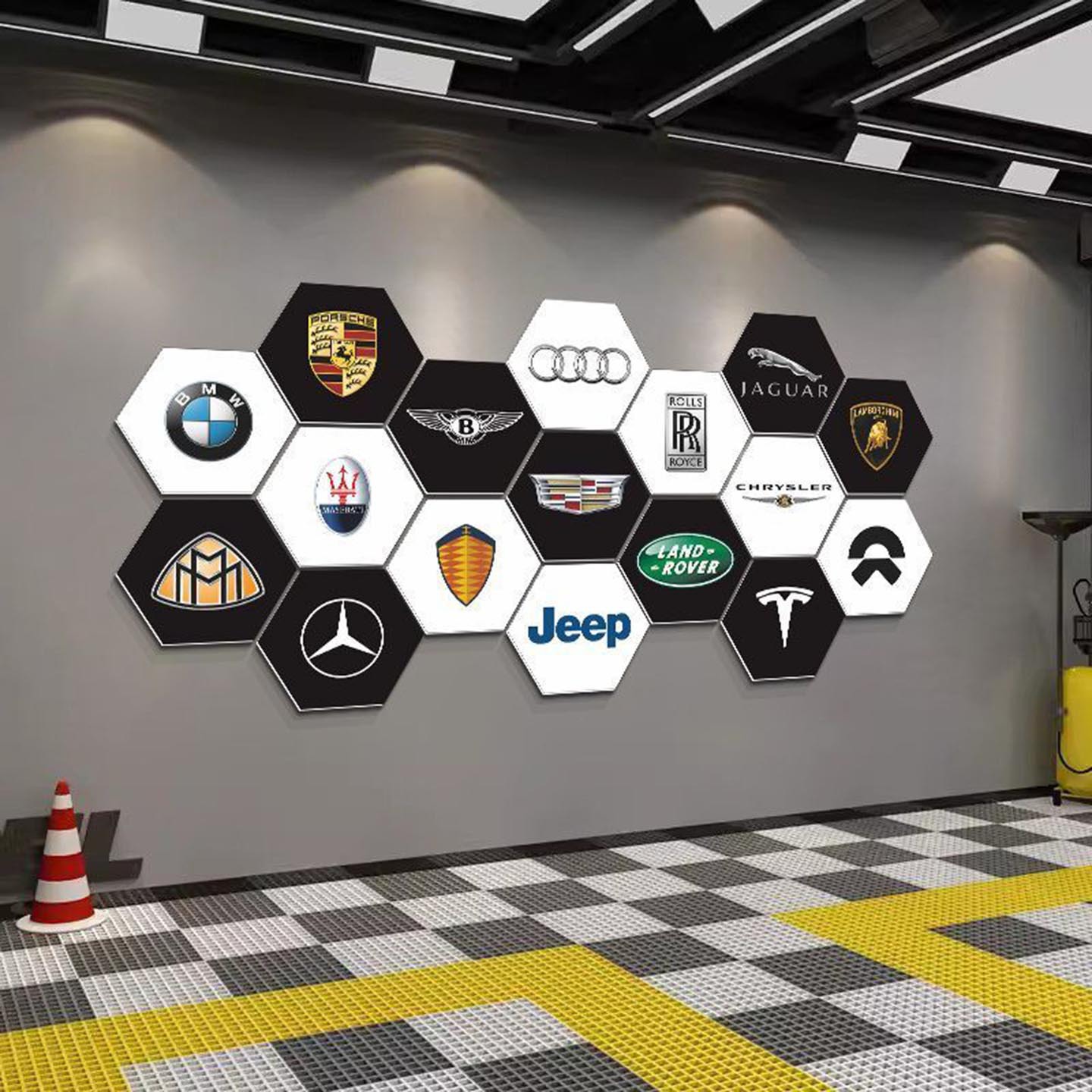 汽车美容店墙面装饰汽车修理厂文化墙形象墙汽修店墙面氛围布置