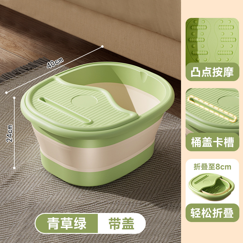 Cubo de baño de pies plegable sobre la pantorrilla El baño de pies portátil se puede almacenar en el baño de pies