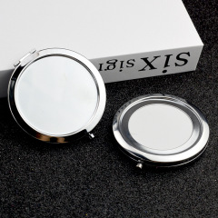 金屬鏡底 化妝鏡 鏡子底胚 雙面摺疊小鏡子滴膠公司logo圖