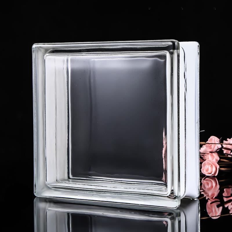 Ladrillos huecos, ladrillos de burbujas termofusibles, ladrillos de cristal esmerilado, ladrillos de vidrio, bloques de pared divisoria exterior cuadrados transparentes para entrada