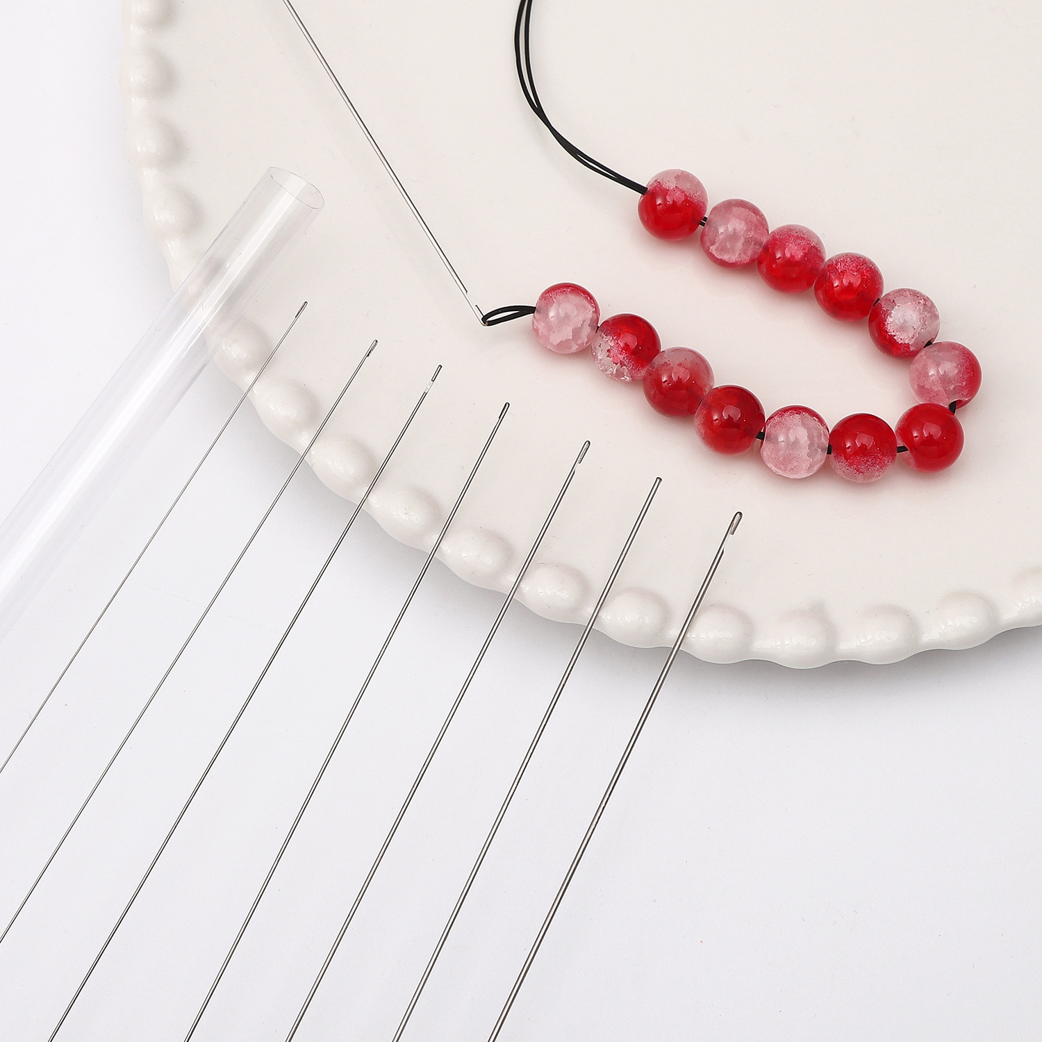 Dispositivo de cuentas, enhebrado de cuentas, enhebrado de ganchillo, cuerda elástica, enhebrado de agujeros finos, herramienta de enhebrado de cuentas Wenwan, pulsera, cuerda de cuentas