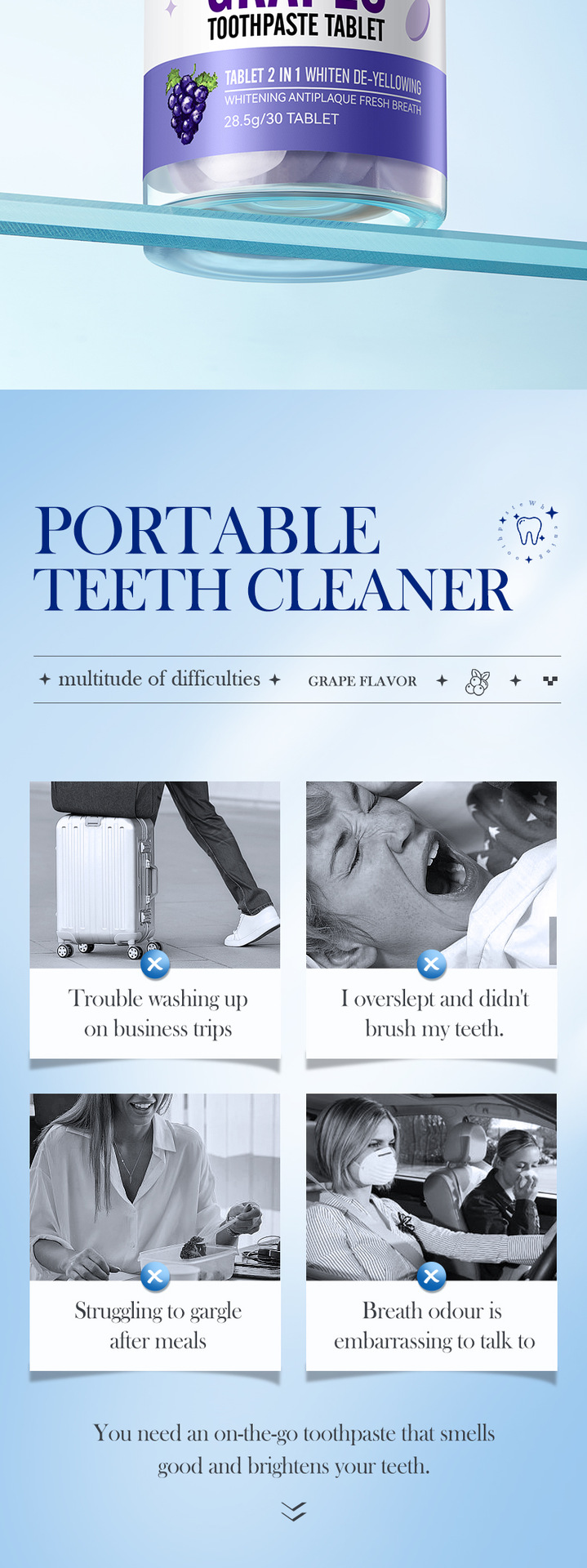 55g Weight Oral Care Products, Solid Toothpaste Personal Care Type Plastic Material Tooth stain removal Function Vocabulary Words/Name, Fruit, teeth Pattern Modern Style Style Oral Care Products Solid Toothpaste Tooth Stain Removal Vocabulary Words/Name Fruit Teeth Personal Care Bath & Shower 7