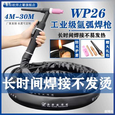 WSE/TIG-250-315氩弧焊机配件WP-26气冷焊枪枪头焊把带线整套10米|ms