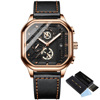 High-end quartz watches, waterproof square men's watch