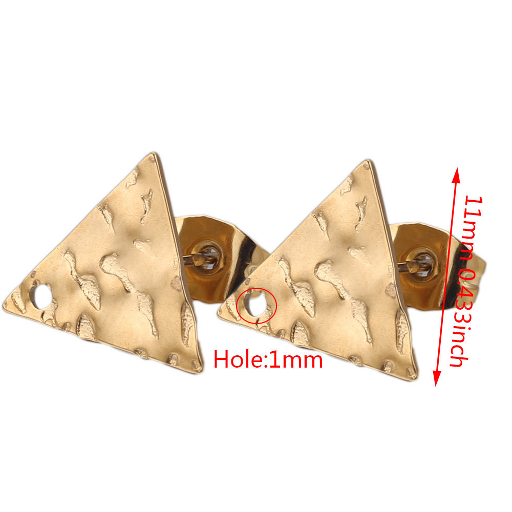 Pendientes geométricos de acero inoxidable europeos y americanos columna en relieve DIY pendientes pieza con agujero accesorios de joyería pendientes de acero de titanio producción