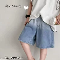 K880 # американский ретро модные джинсы марки Zhongdai Summer Joycer эластичный талия свободная и удобная на пять баллов