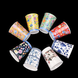 韩式啤酒杯陶瓷酒樽珐琅彩高阳杯酒盅米酒碗古风白酒盏复古咖啡杯