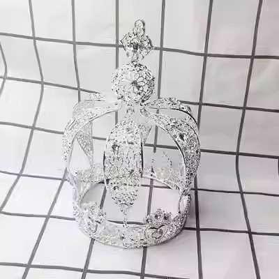 Celebridades de Internet Pastel de cumpleaños Decoración de la corona Adornos de la corona Reina infantil Corona de perlas Adornos de la corona Accesorios para sombreros para adultos