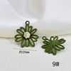 Fresh pendant flower-shaped, metal earrings, accessory, flowered