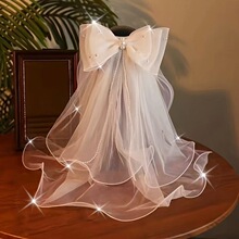R 82066 Bridal Veil with Double Edging ����ͷɴ �羳��Ӧ