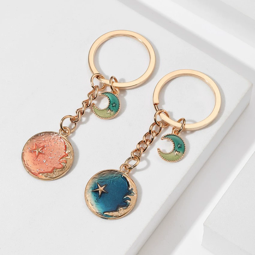 Creative starry sky for beloved, keychain, metal fresh accessory