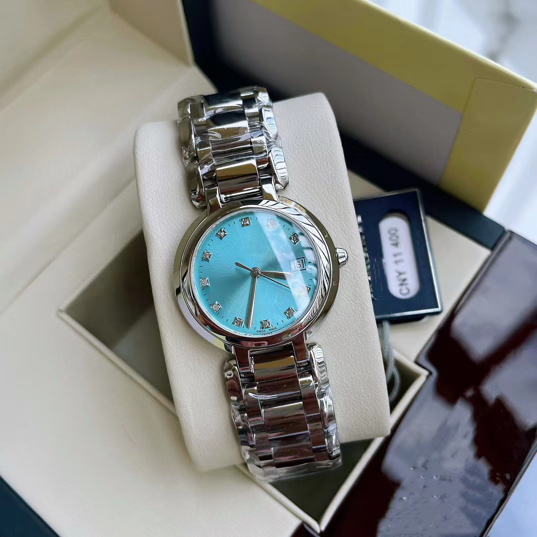 Zhanxi Romantische Qinhuai Sakura Ice Blue Heart Moon Serie Rosa Zifferblatt Damenuhr_voghion.com