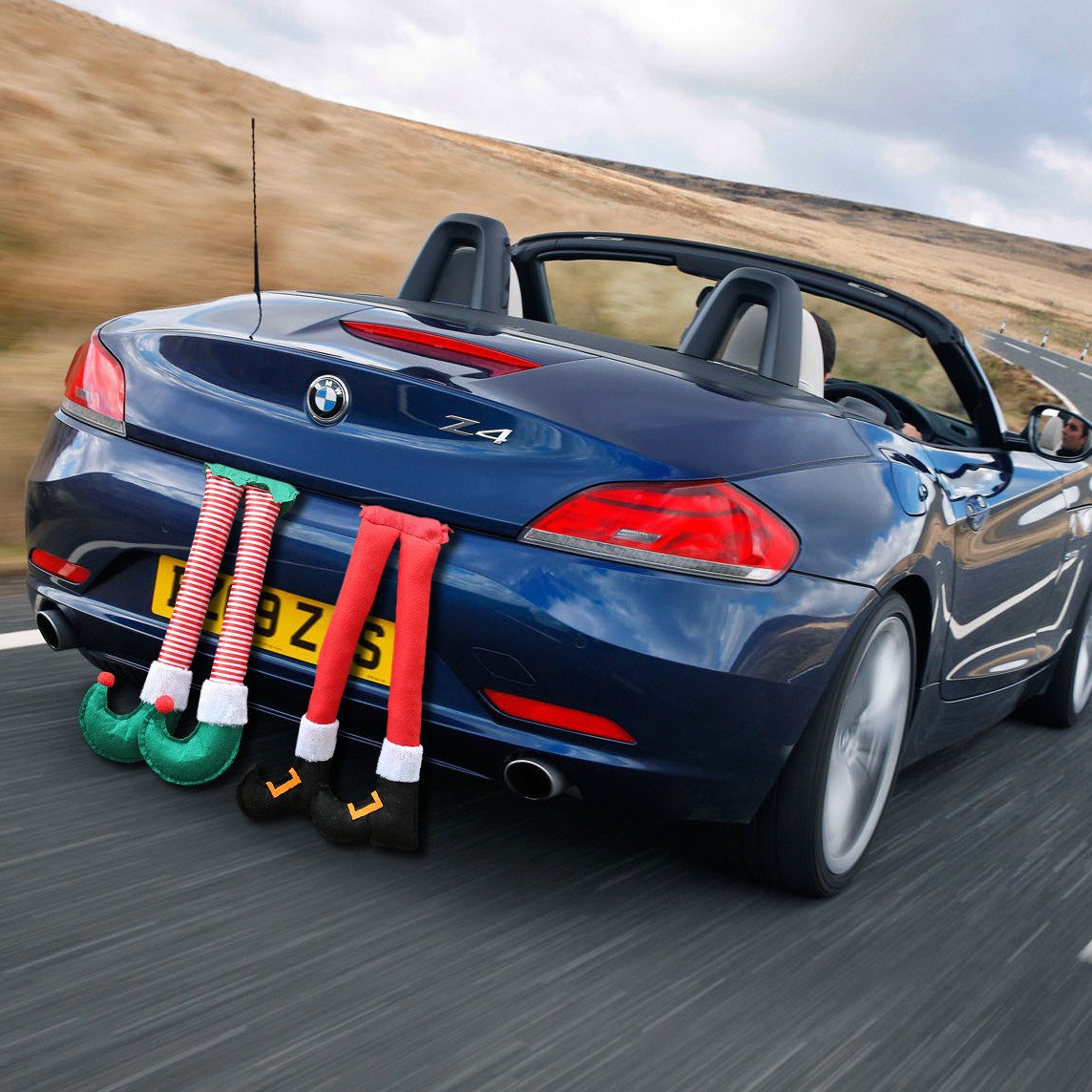 2026 Navidad Piernas de Elfo Piernas de Papá Noel Piernas de automóvil Navidad Colgante Decoración de Navidad Suministros de Navidad