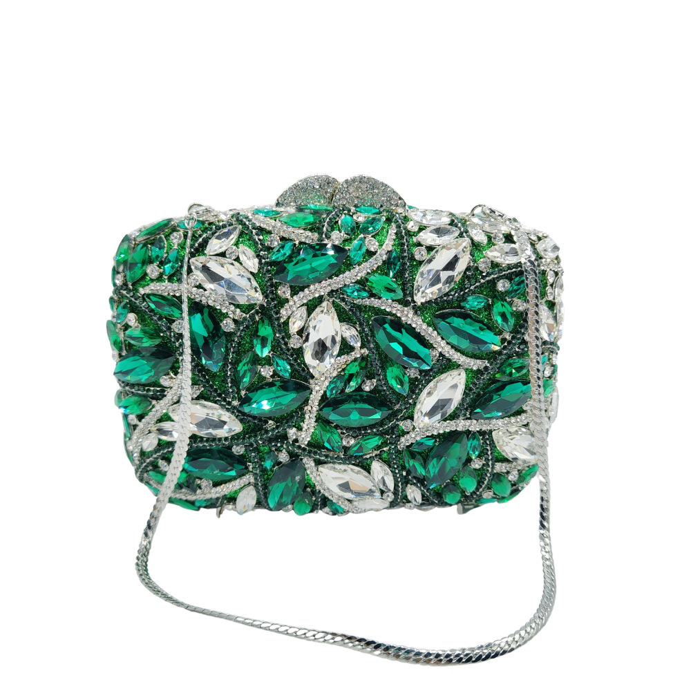 Fábrica directa de cristal gran bolso de cristal diamante de cristal bolsas de cena de metal hueco bolsas de cena de mujer
