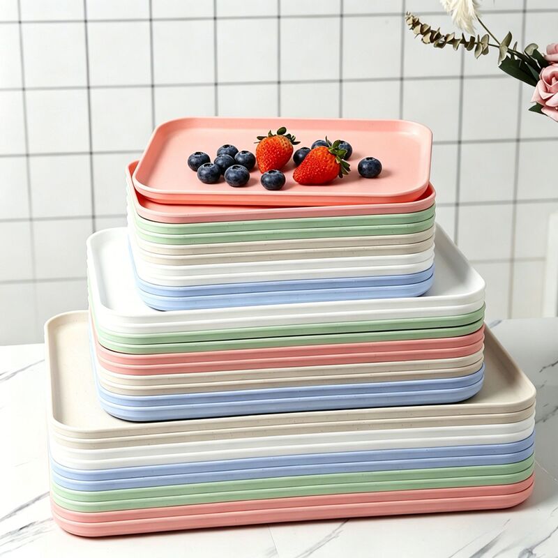 Wholesale Cross-Border Ins-Style Nordic-Style Rectangular Tray Hotel Home Use Plastic Living Room Fruit Plate Wholesale Cross-Border Ins-Style Nordic-Style Rectangular Tray Hotel Home Use Plastic Living Room Fruit Plate
