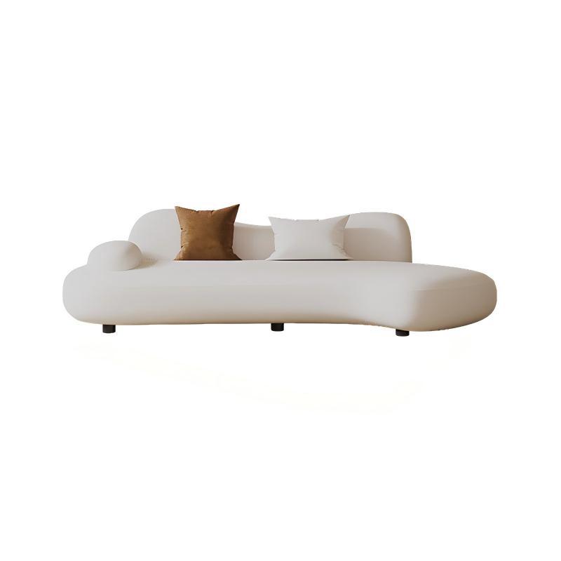 Sofá de sal marina minimalista italiano, sala de estar, sofá de esquina de forma especial, sofá de tela en forma de arco