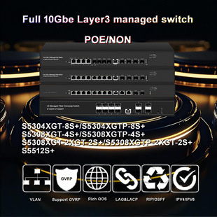 Full 10Gbe 12 Port L3 Managed Switch