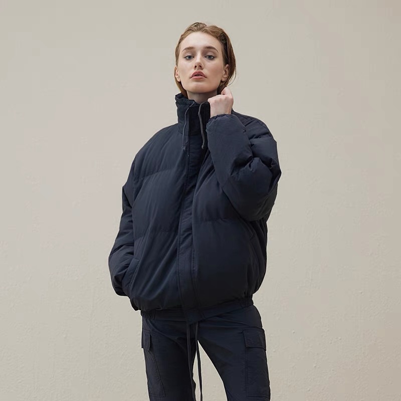 Productos originales de gama alta Essentials ropa de algodón acolchado cremallera collar de pie marca de moda Niebla High Street ropa de algodón acolchado Super gruesa Super caliente