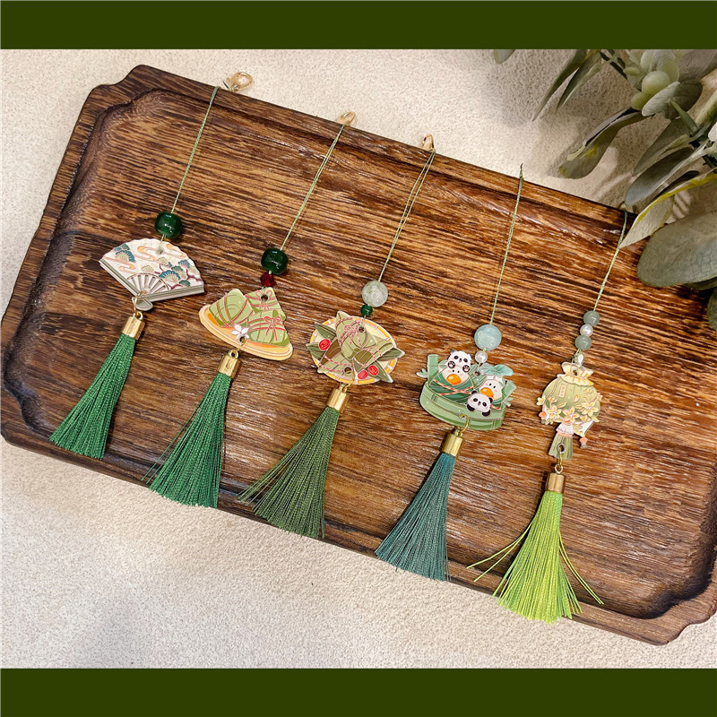 Dragon Boat Festival Zongzi wormwood pendant tassel panda clothes antique new Chinese gift box decorative pendant accessories Dragon Boat Festival Zongzi wormwood pendant tassel panda clothes antique new Chinese gift box decorative pendant accessories