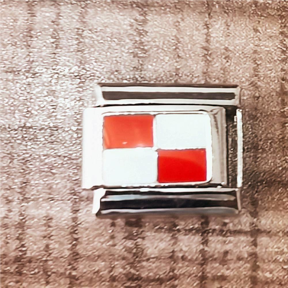 1 Stück 9*10mm Edelstahl 304 Nationalflagge Konstellation Blume Armbandkarte display picture 1