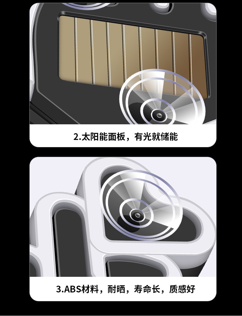 Cross-Border Automotive Solar-Powered Triangular Window Heart-Shaped Ambient Light Car Interior Modification Neon Light USB Heart Light