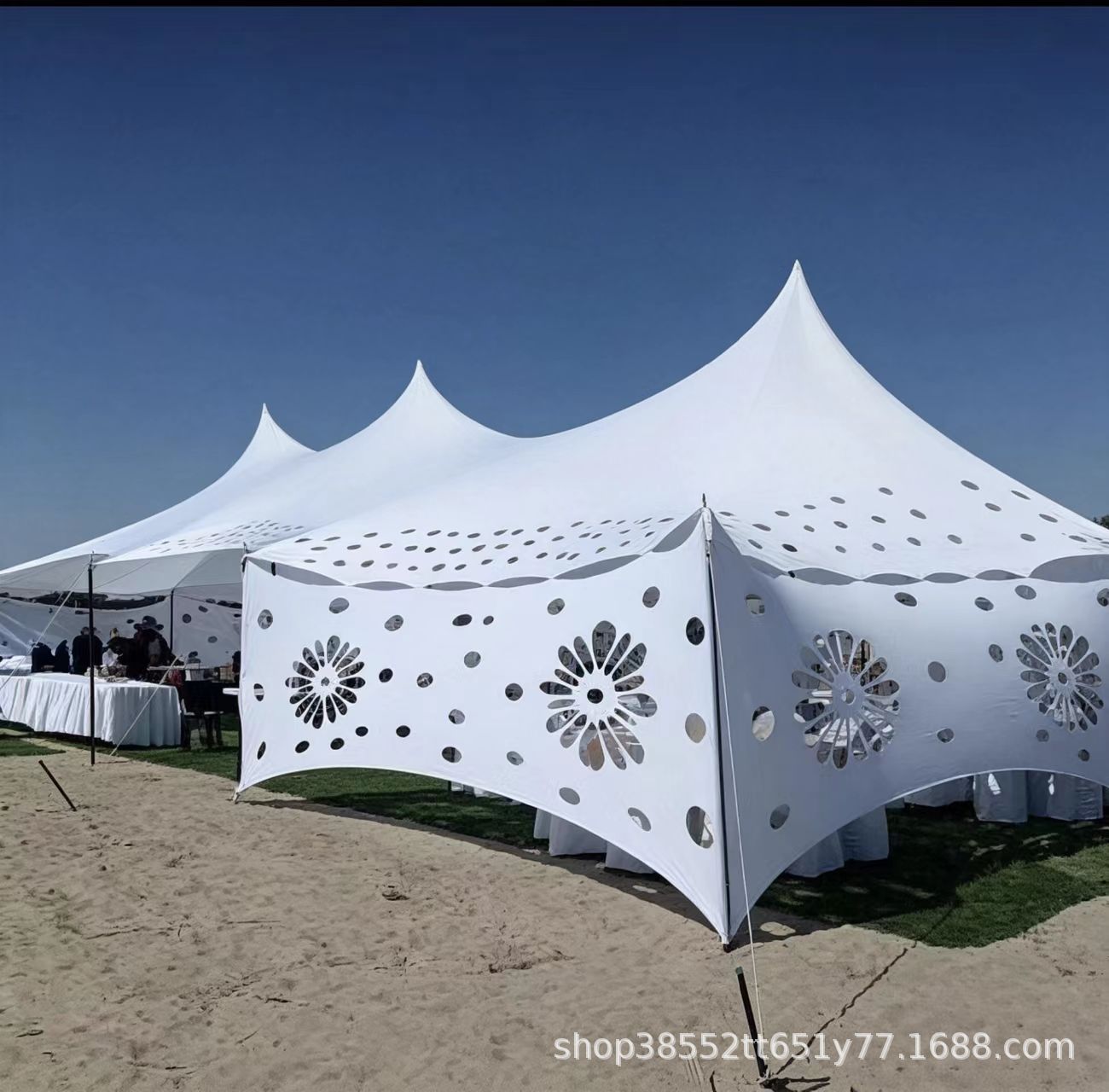 Wedding Cheese Tent Outdoor Super Large Stretchable Canopy with Holes Versatile Canopy