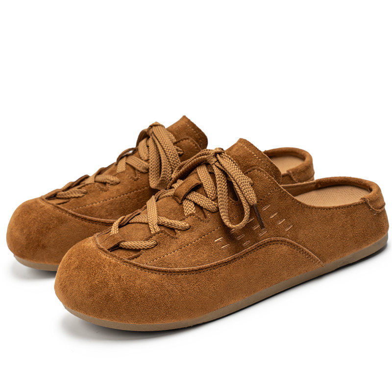 Dép bít mũi nam kiểu Birkenstock quai hậu không gót, chống trượt chịu mài mòn, đi ngoài trời mùa thu — K7788 Hạt dẻ, K7788 thẻ