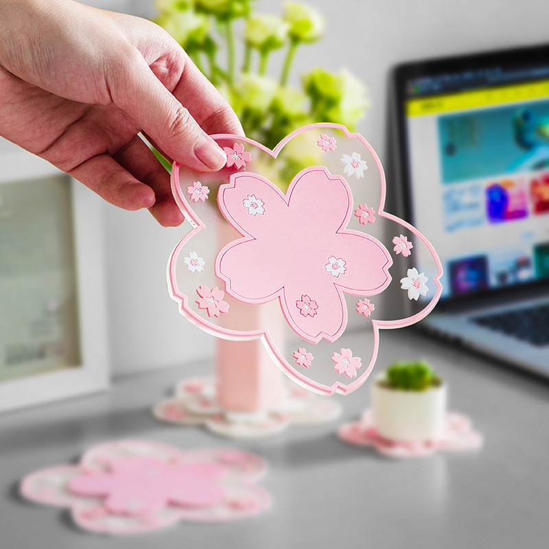 High Color Value Heat Insulation Mat Japanese PVC Coaster Ins Anti-perm Mat Amazon Hot Selling Household Products Creative Tea Mat
