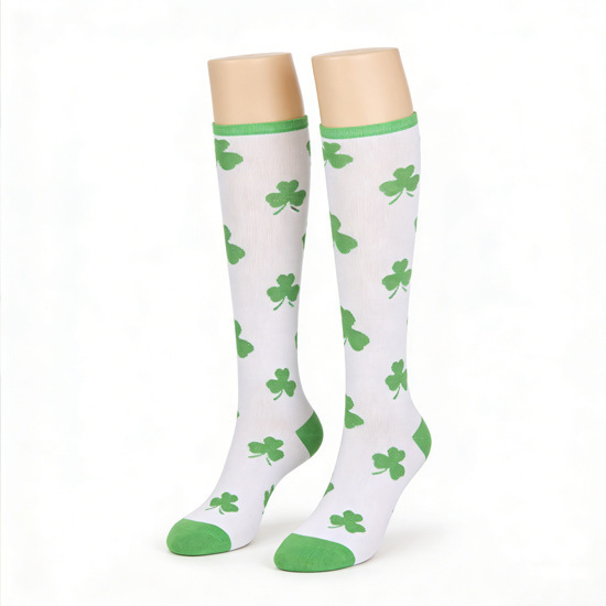 Cross-Border Amazon Mid-Calf Socks with Creative Clover Print, Fresh Green Holiday Gift Cotton Socks, Novelty Socks Cross-Border Amazon Mid-Calf Socks with Creative Clover Print, Fresh Green Holiday Gift Cotton Socks, Novelty Socks