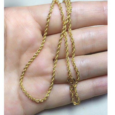 wholesale 18K0 Gold Necklace Gold K Yellow Rope Chain Twisted Rope Chain Significantly thick section
